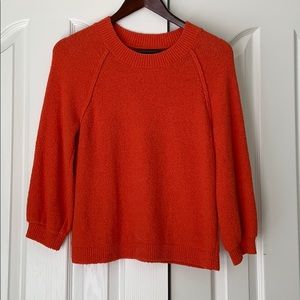 Loft orange textured lightweight sweater